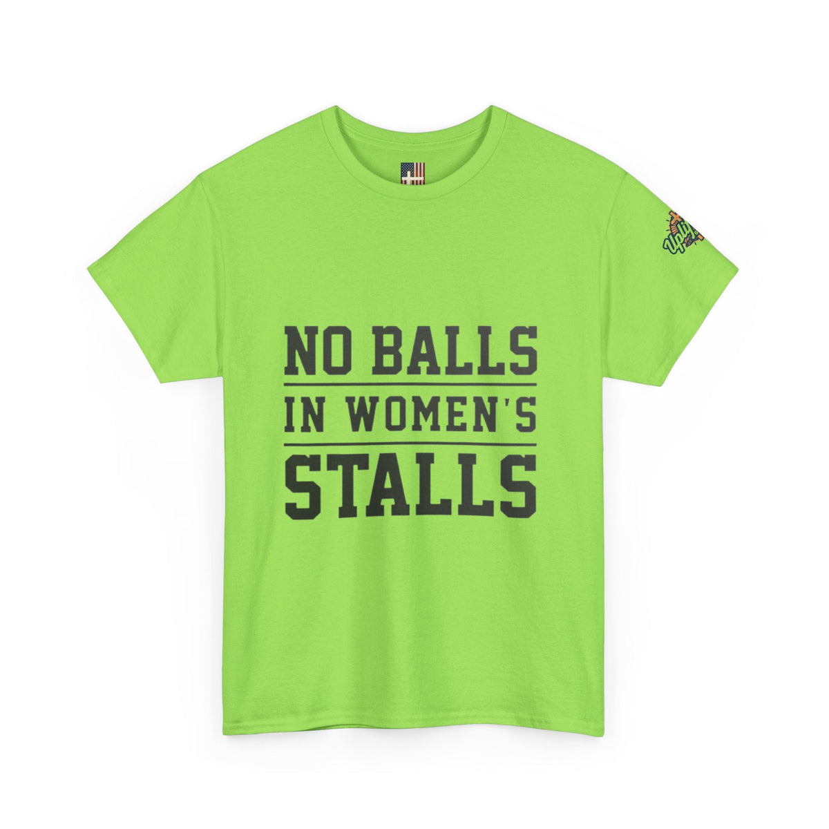 No Balls in Women's Stalls Retro Protest T-Shirt Printify