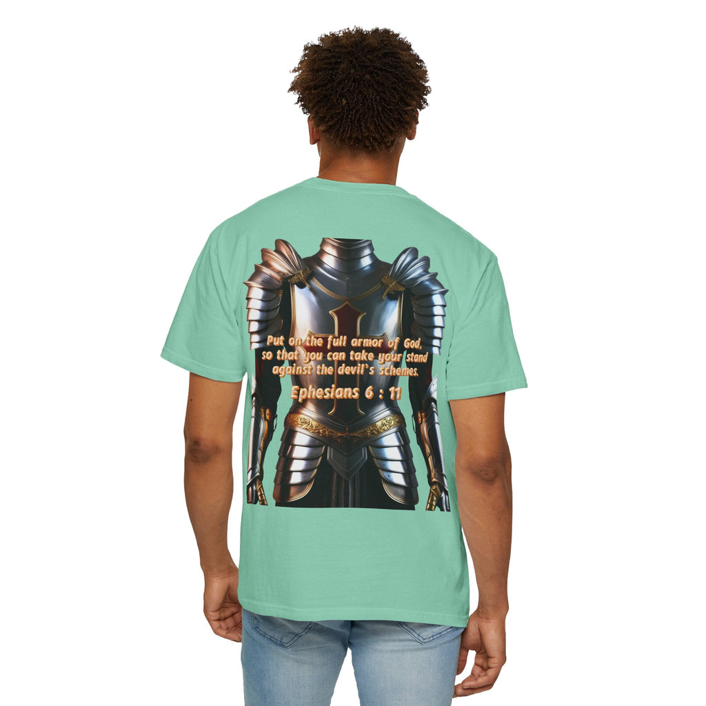 Religious Graphic Armor Of God Design - Unisex Garment-Dyed T-shirt Printify