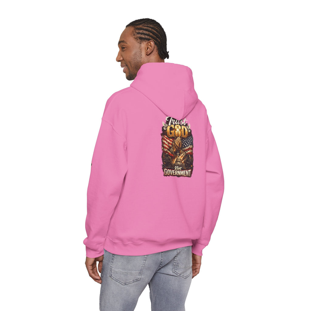 Trust God Not Government Hoodie — Vintage Patriotic Christian Hoodie Printify
