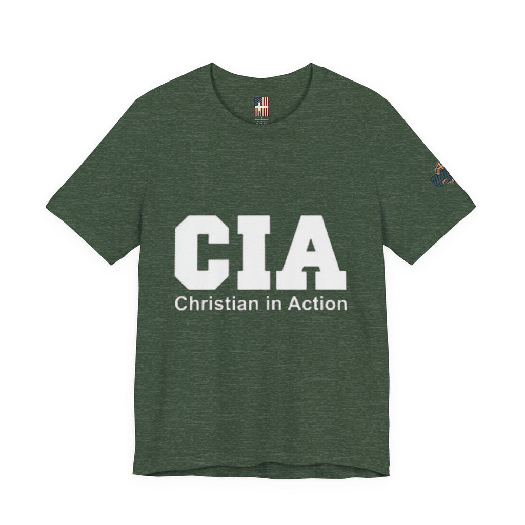 CIA Christian in Action T-shirt - Funny Faith Parody T-shirt - Mission Ready Apparel Printify
