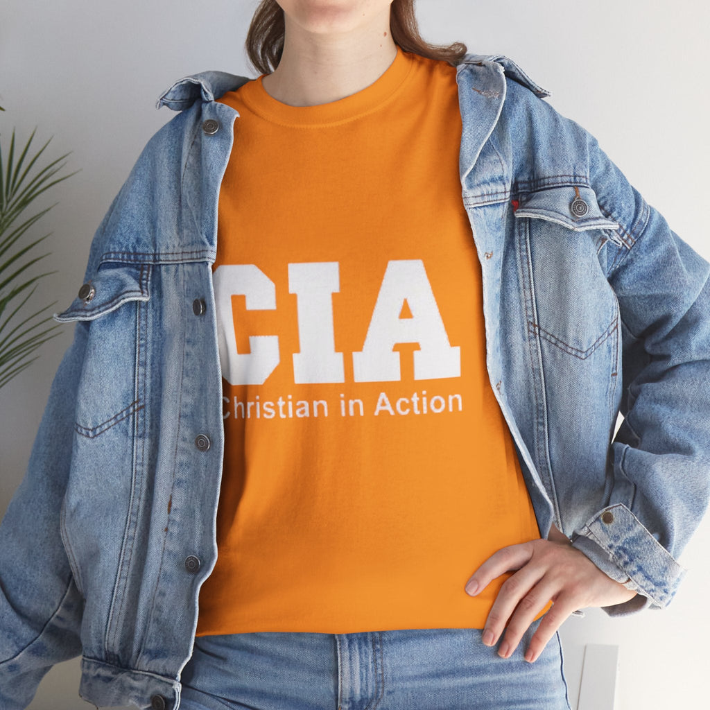 CIA Christian in Action T-shirt - Funny Faith Parody T-shirt - Mission Ready Apparel Printify