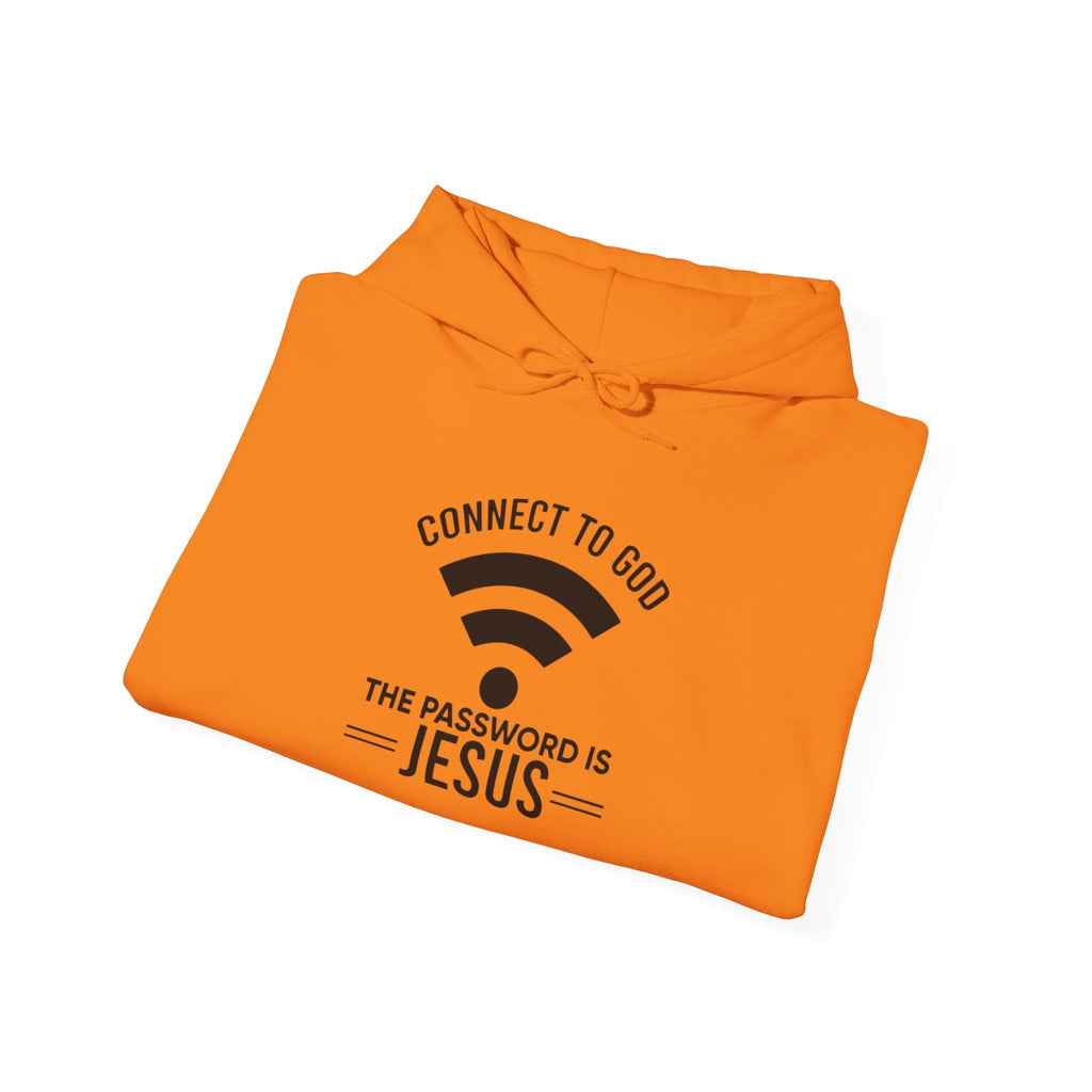 Connect to God Hoodie - WIFI Password is Jesus - Funny Christian Faith Hoodie Printify