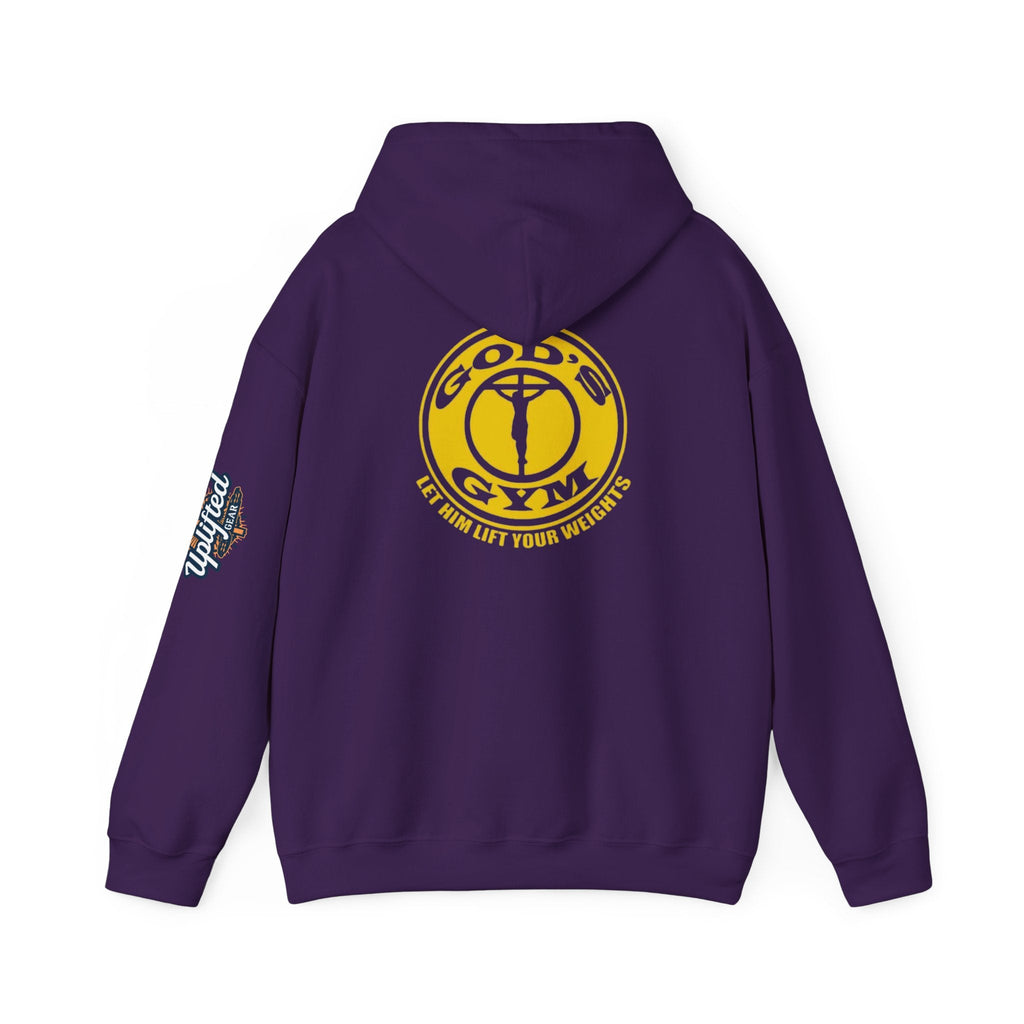 God's Gym Hoodie — "Let Him Lift Your Weights" Christian Fitness Hoodie Printify