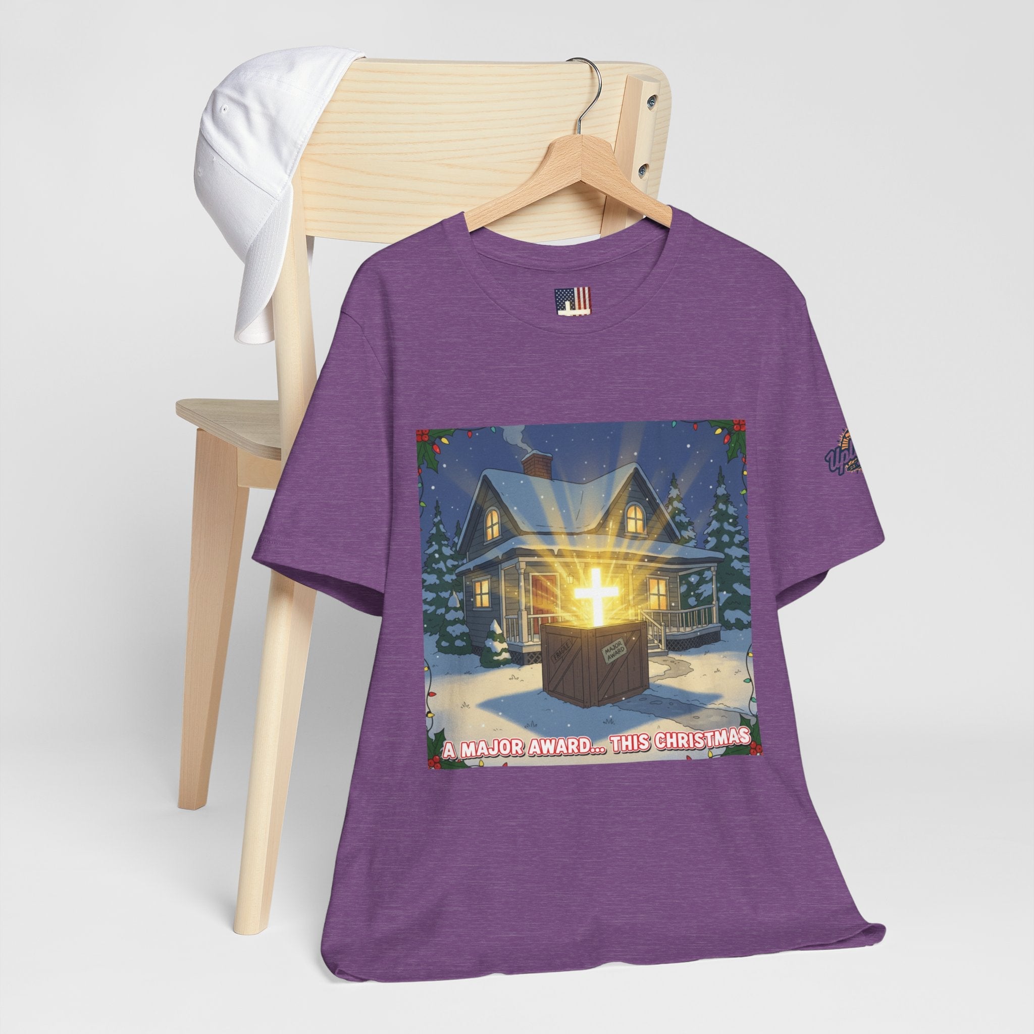 A Major Award This Christmas T-shirt – Fragile Leg Lamp Parody Cross Unboxing Christian T-shirt for Hilarious Faith & Holiday Glow Printify