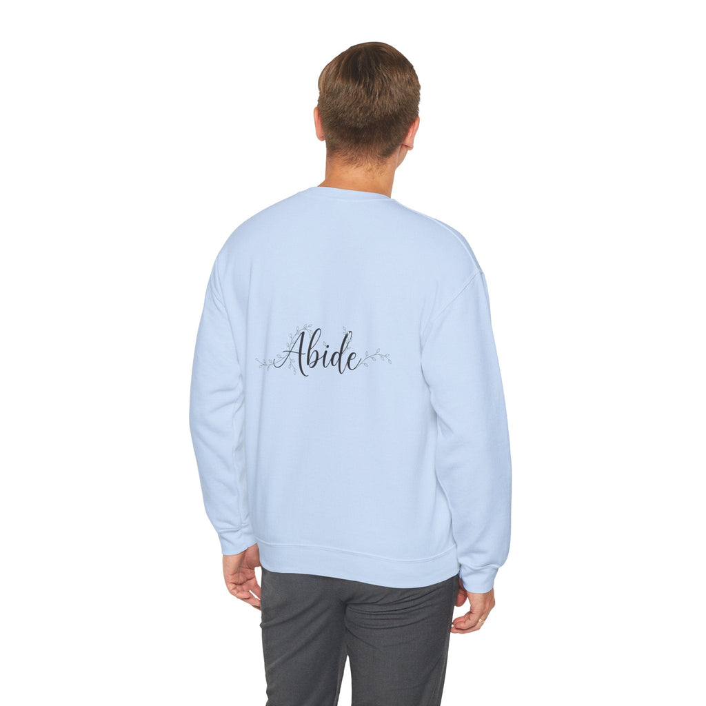 Abide Sweatshirt – Vine Wrapped John 15:5 Christian Sweatshirt for Cozy Devotion Printify