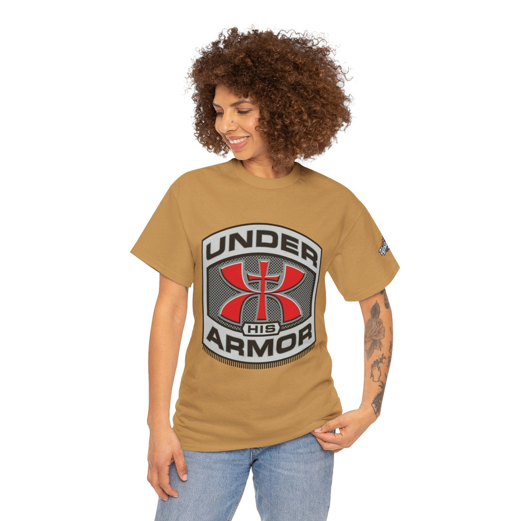 Under HIS Armor Christian T-Shirt — Faith-Inspired Under Armour Style Printify