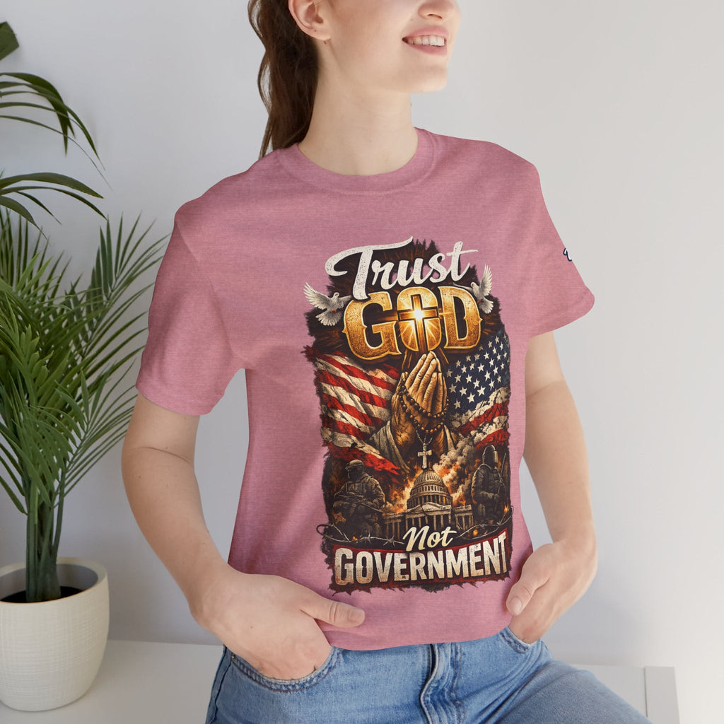 Trust God Not Government T-Shirt — Vintage Patriotic Christian Tee Printify
