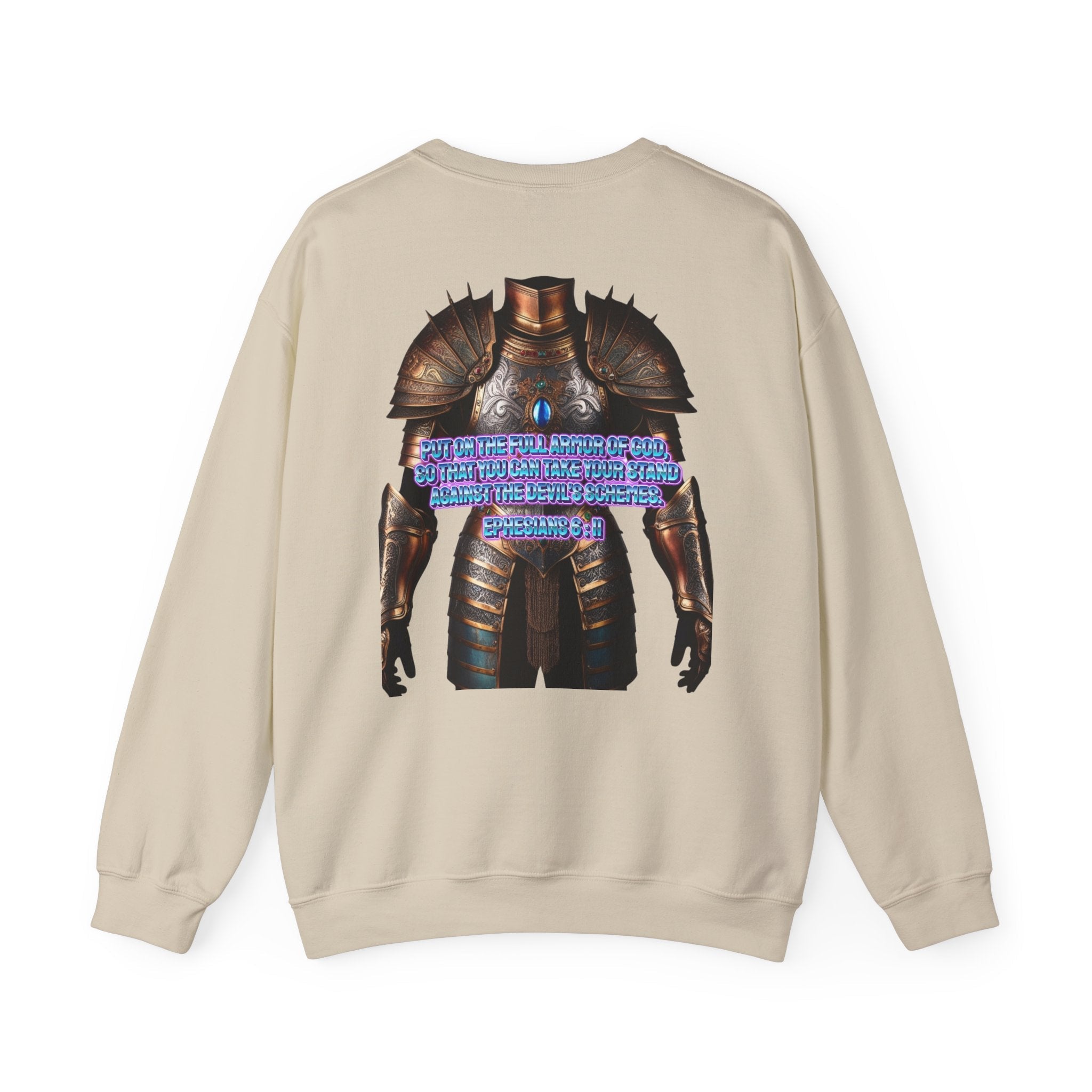 Religious Graphic Armor Of God Design - Unisex Heavy Blend™ Crewneck Sweatshirt Printify