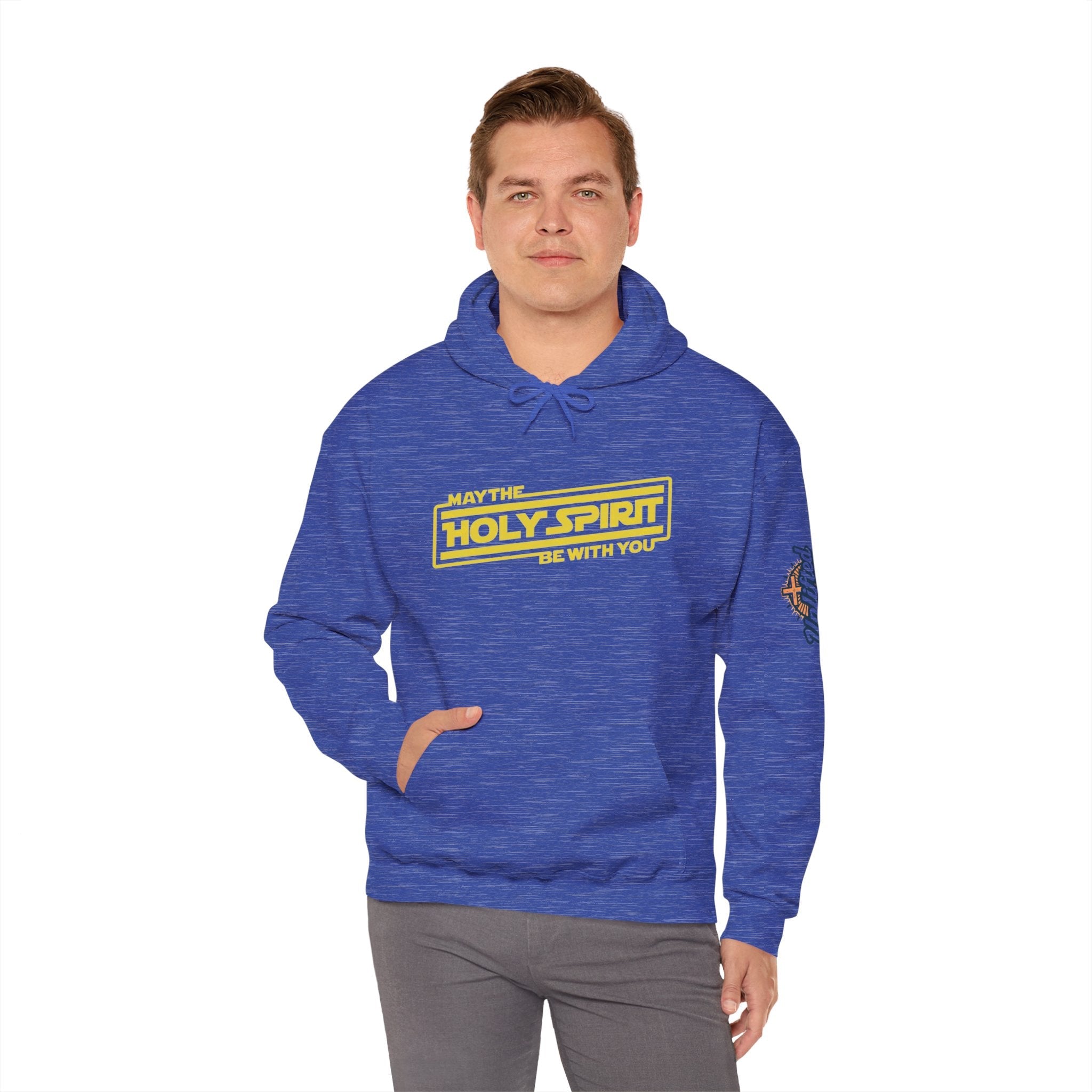 May the Holy Spirit Be With You Hoodie - Christian Star Wars Parody Hoodie Printify