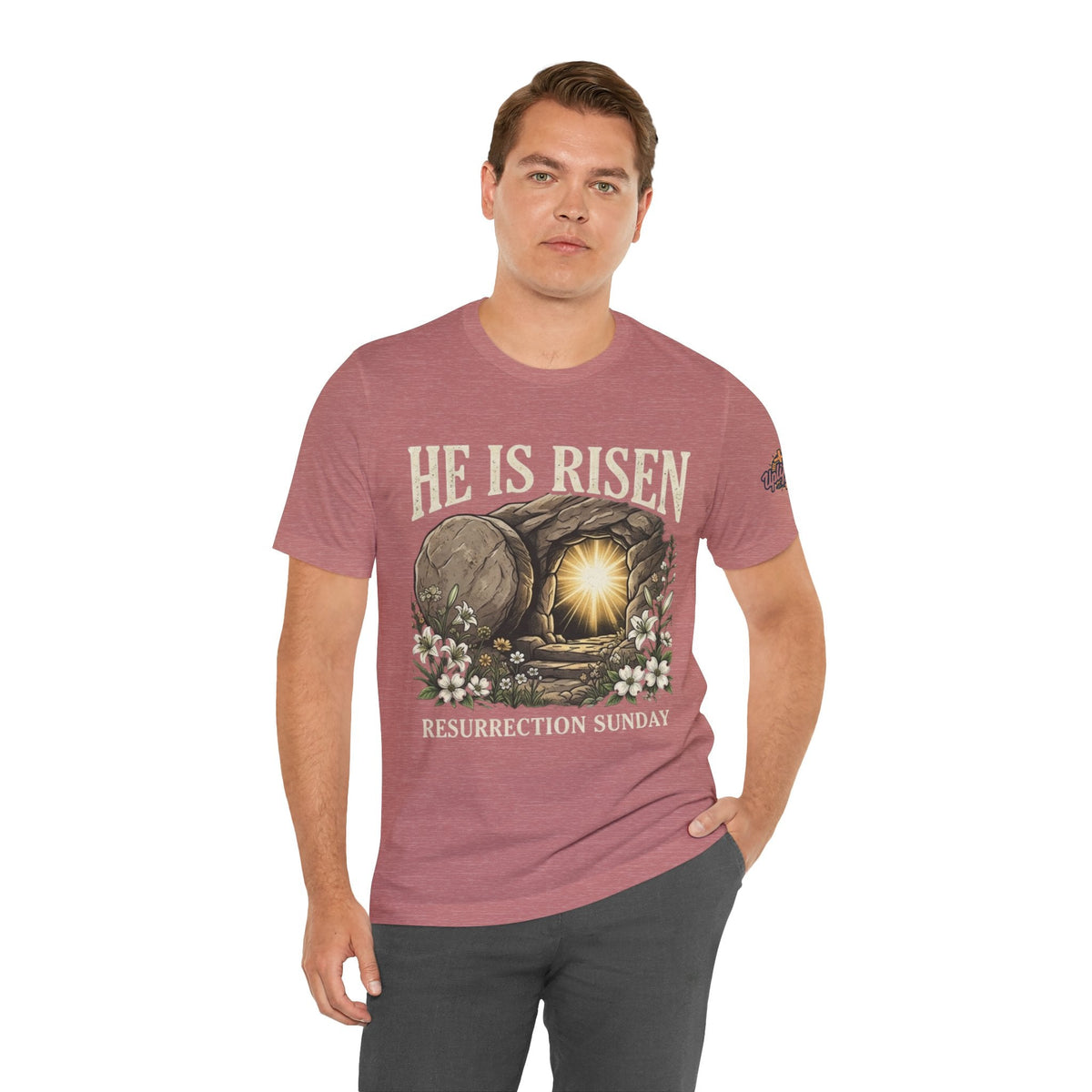 He Is Risen T-Shirt — Jesus Christ Resurrection Easter Tee Printify