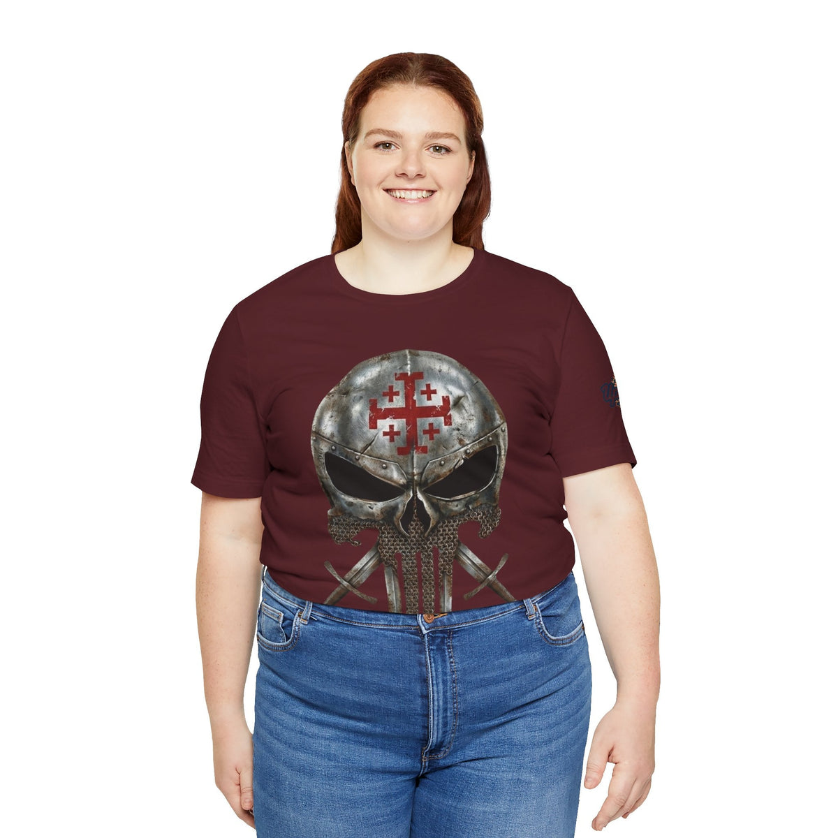 Crusader Knight Christian Skull T-shirt - Warrior Armor of God T-shirt Printify