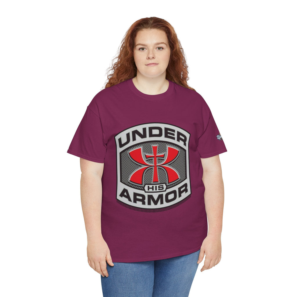 Under HIS Armor Christian T-Shirt — Faith-Inspired Under Armour Style Printify