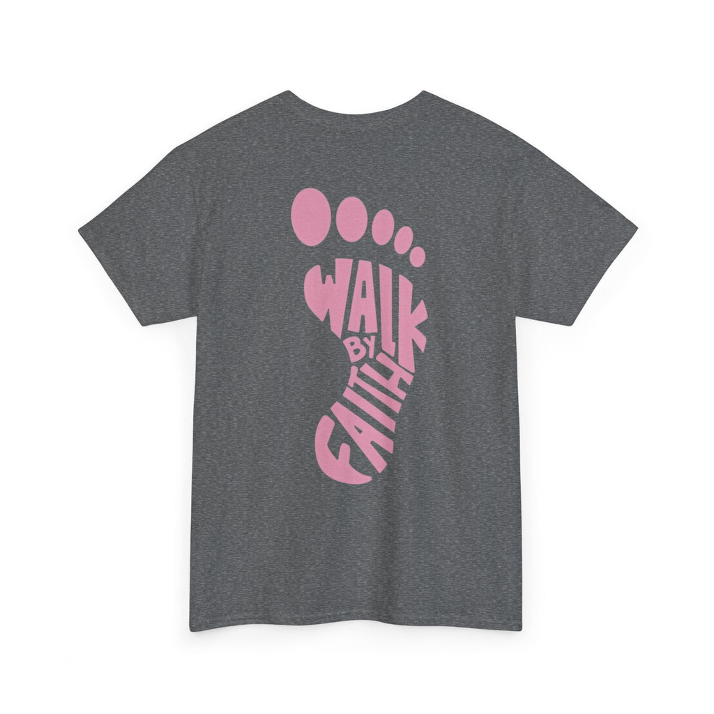 Walk By Faith Footprint T-Shirt Printify