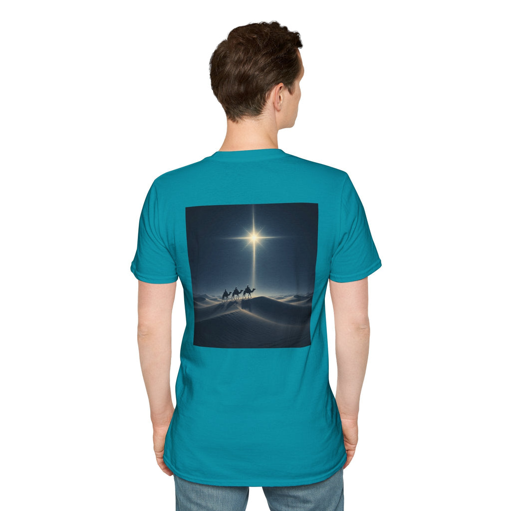 3 Wise Men T-shirt – Magi Camels Nativity Journey Christian Christmas T-shirt for Epiphany Faith & Holy Night Printify