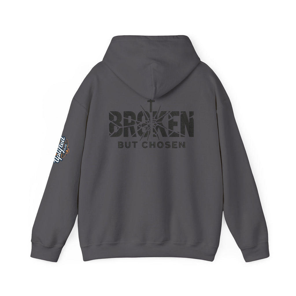 Broken But Chosen Hoodie — Christian Faith Graphic Sweatshirt Printify