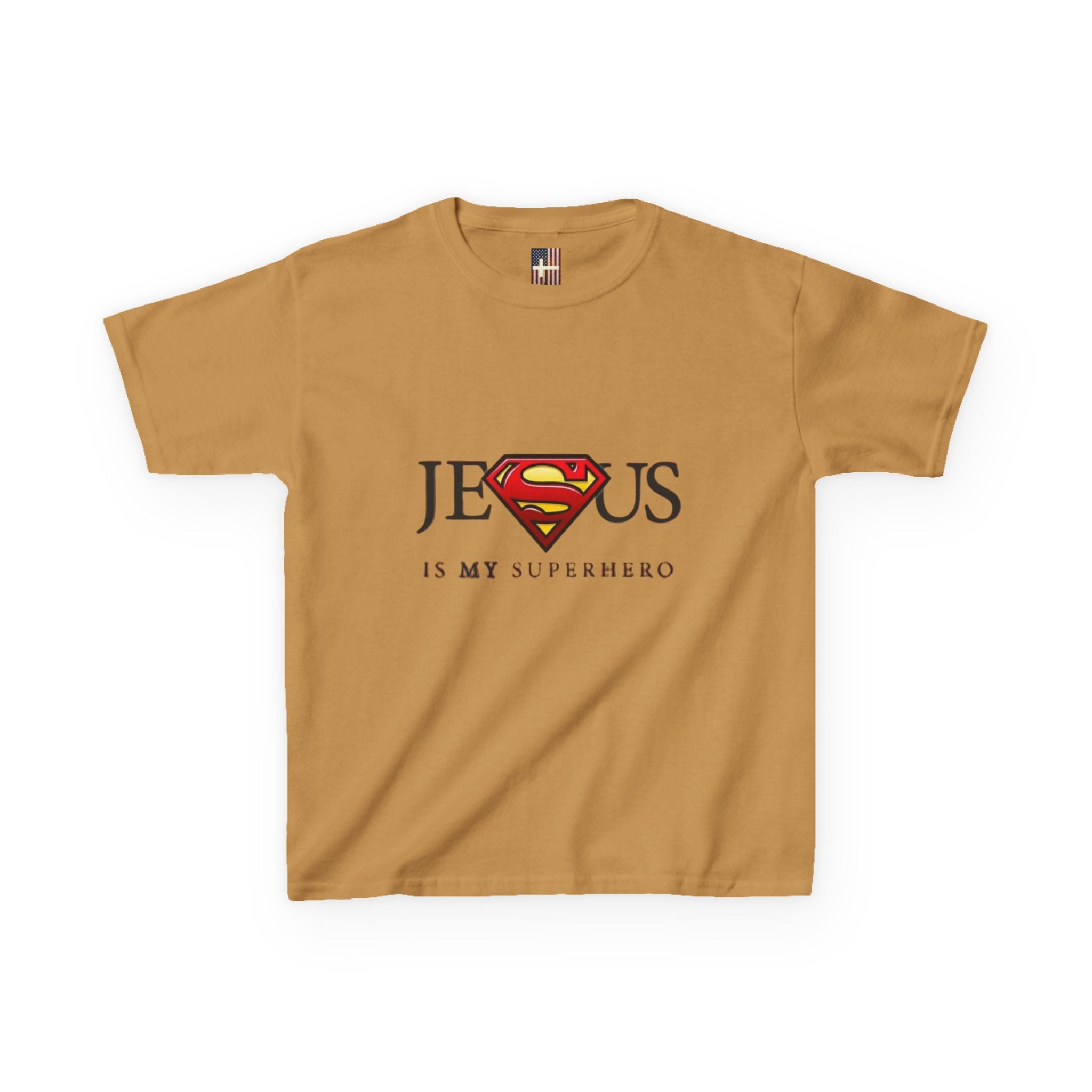 Jesus Is My Superhero T-Shirt — Faith-Based Superman-Inspired Tee Printify