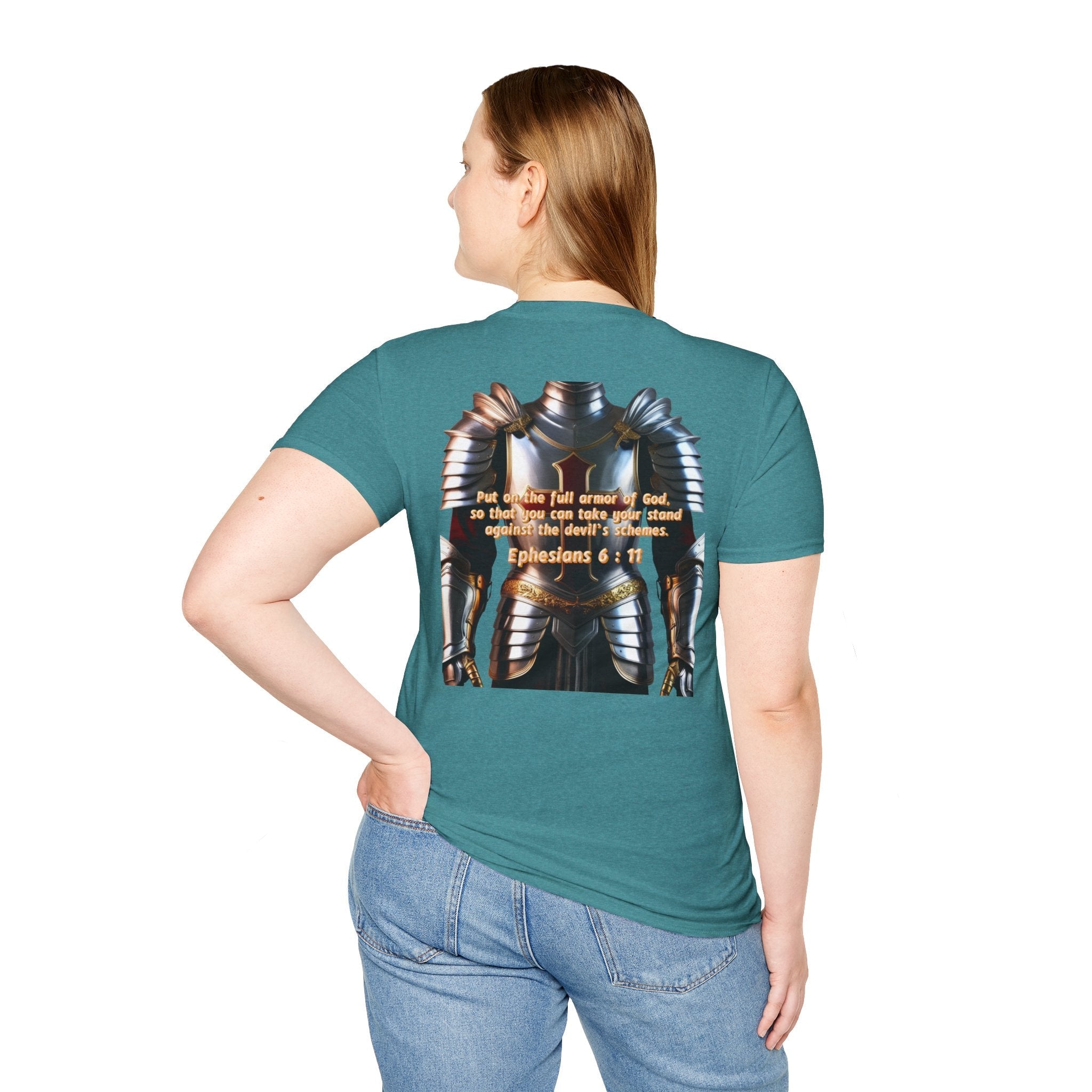 Religious Graphic Armor Of God Design - Unisex Softstyle T-Shirt Printify