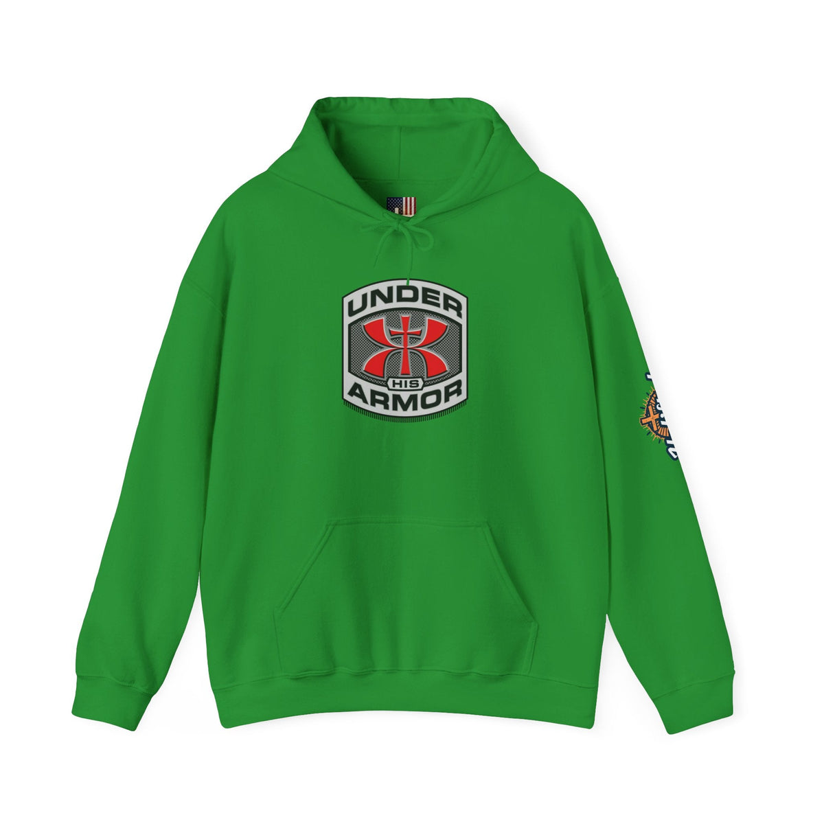 Under Armor Logo Hoodie — Black Athletic Pullover Printify