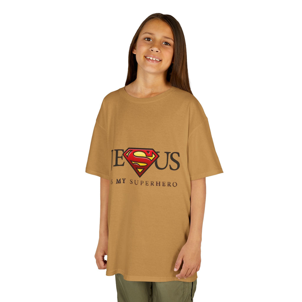 Jesus Is My Superhero T-Shirt — Faith-Based Superman-Inspired Tee Printify