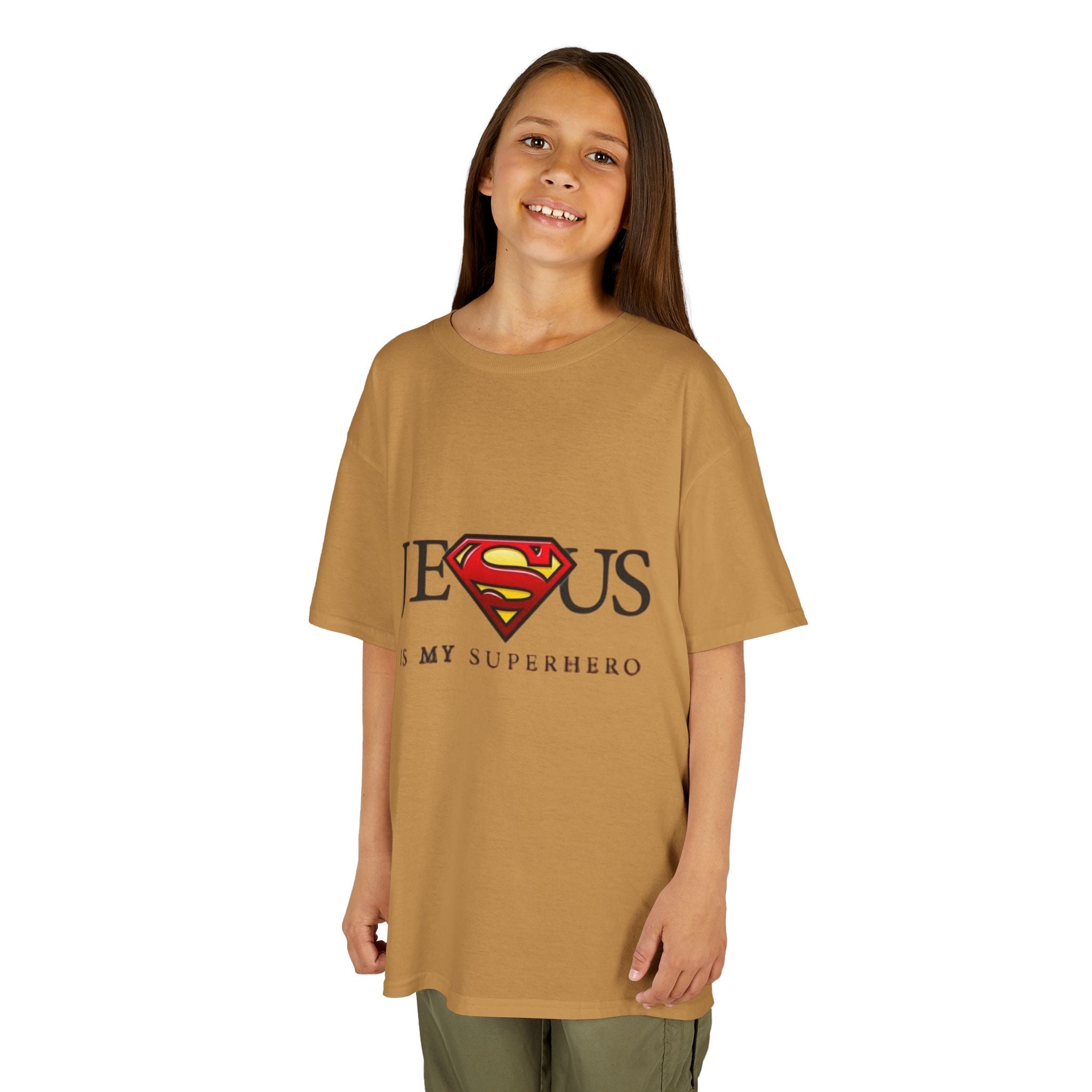 Jesus Is My Superhero T-Shirt — Faith-Based Superman-Inspired Tee Printify