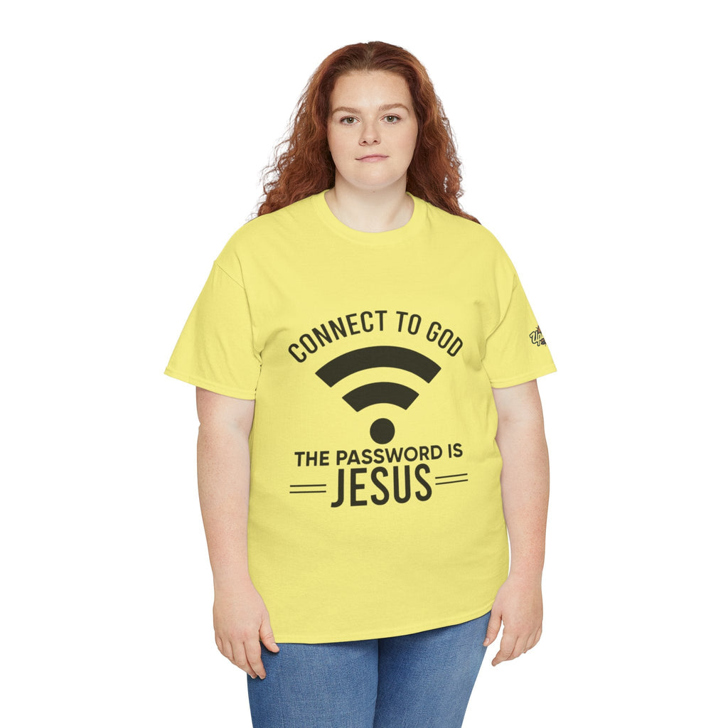 Connect to God T-shirt - WIFI Password is Jesus - Funny Christian Faith T-shirt Printify