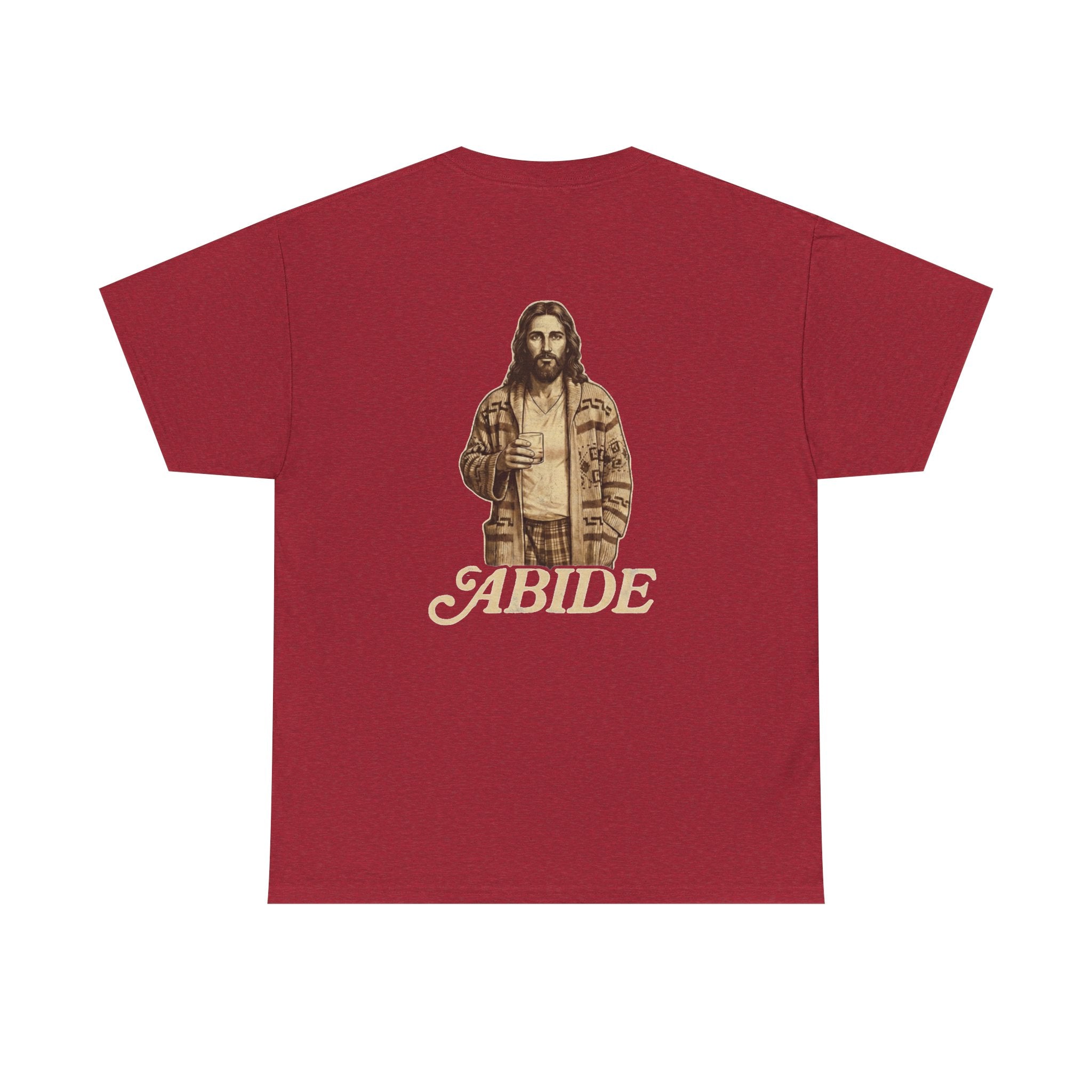 Abide Vintage Jesus Tee — "The Dude" Graphic Christian T-Shirt Printify