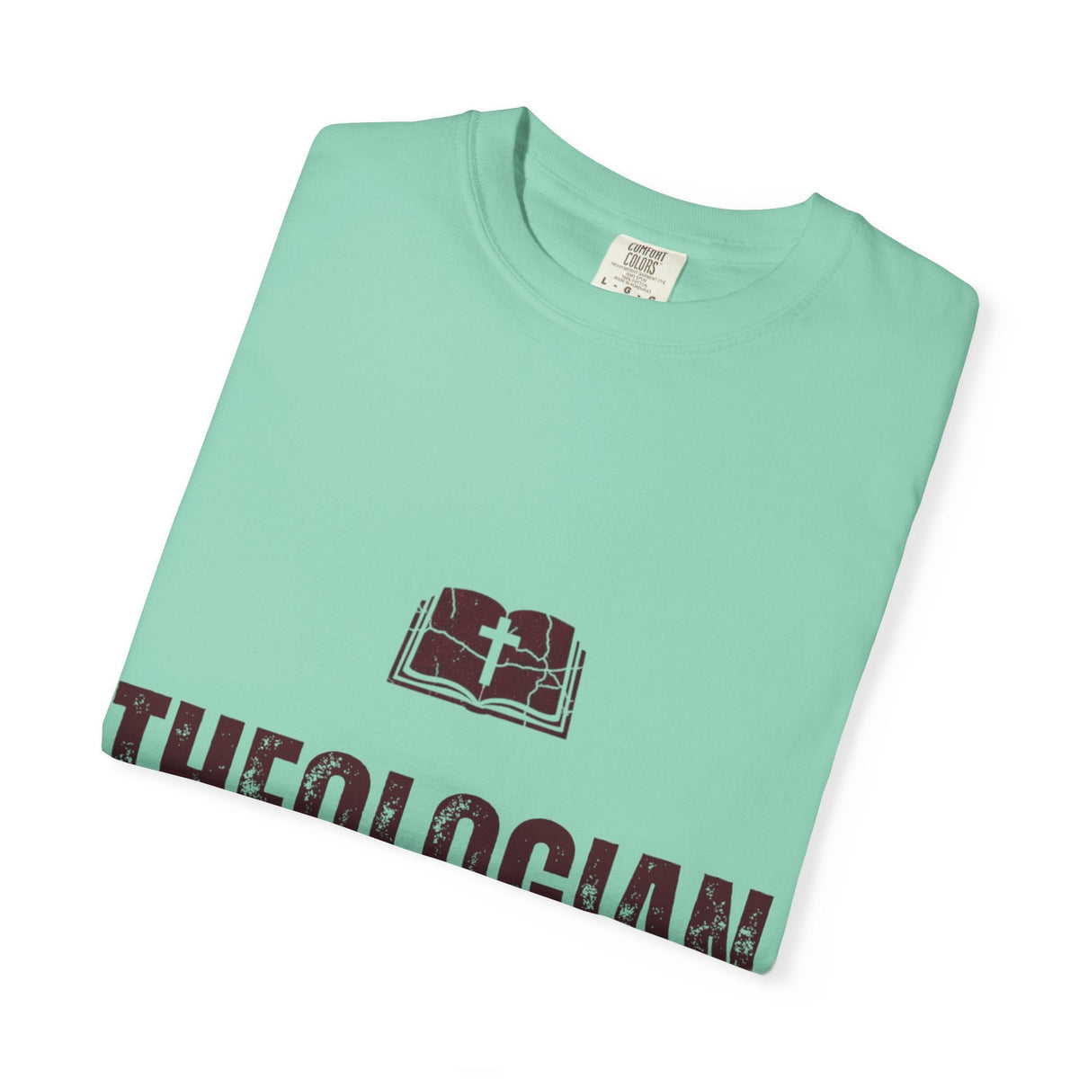 Theologian in Training T-Shirt – Open Bible & Cross Christian Tee for Faithful Learners Printify