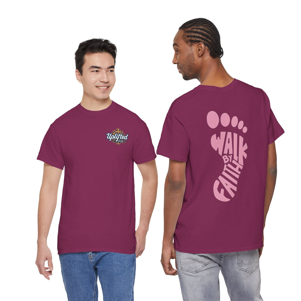 Walk By Faith Footprint T-Shirt Printify
