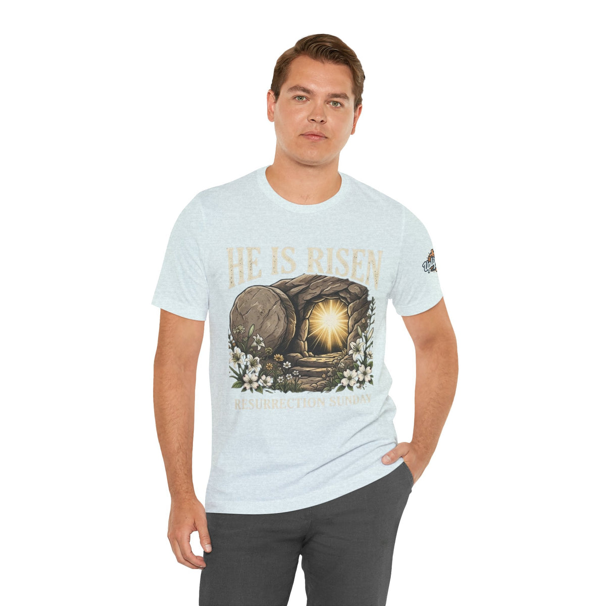 He Is Risen T-Shirt — Jesus Christ Resurrection Easter Tee Printify