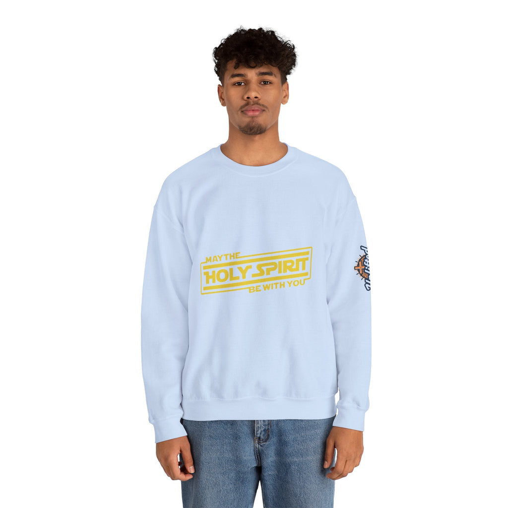 May the Holy Spirit Be With You Sweatshirt - Christian Star Wars Parody Sweatshirt Printify