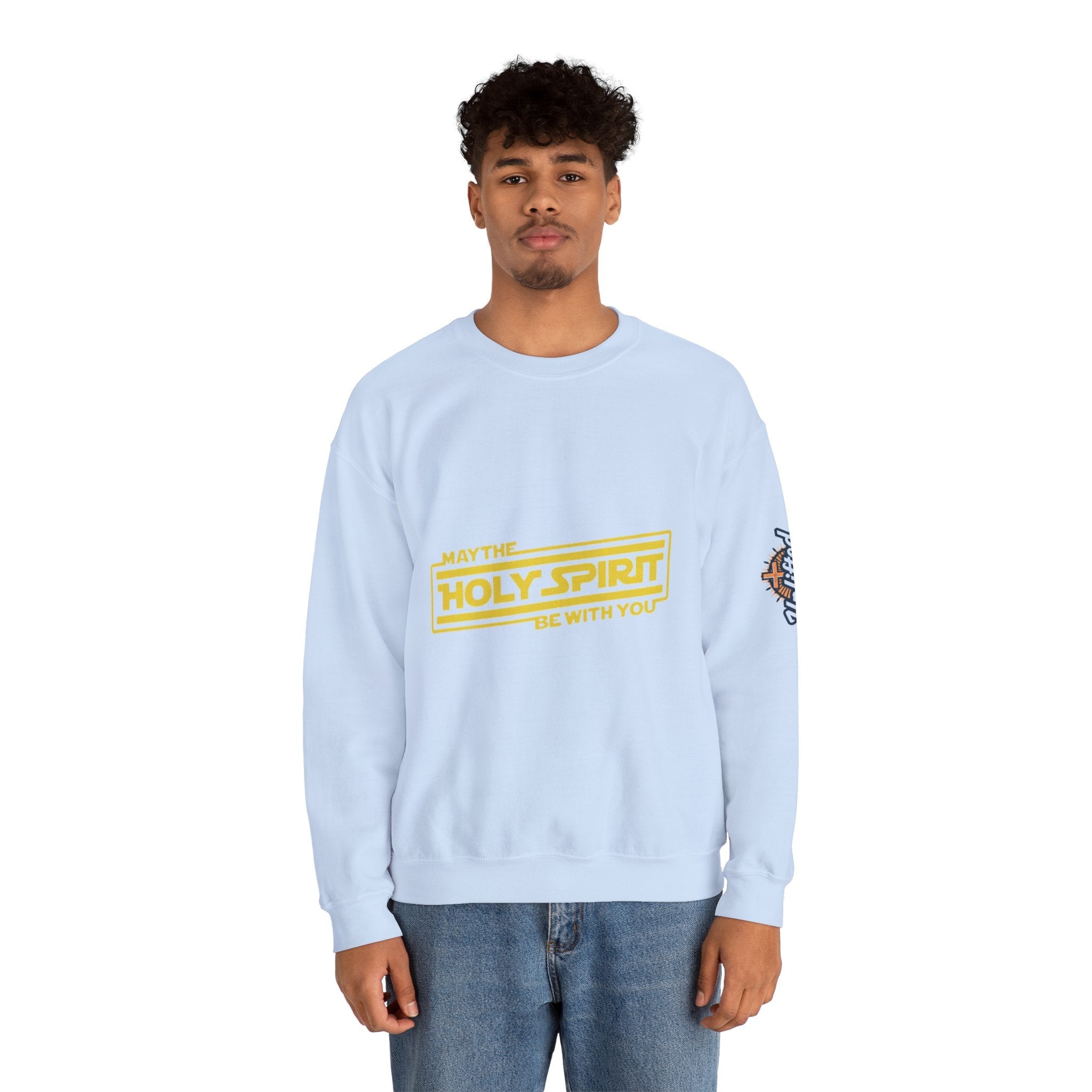 May the Holy Spirit Be With You Sweatshirt - Christian Star Wars Parody Sweatshirt Printify