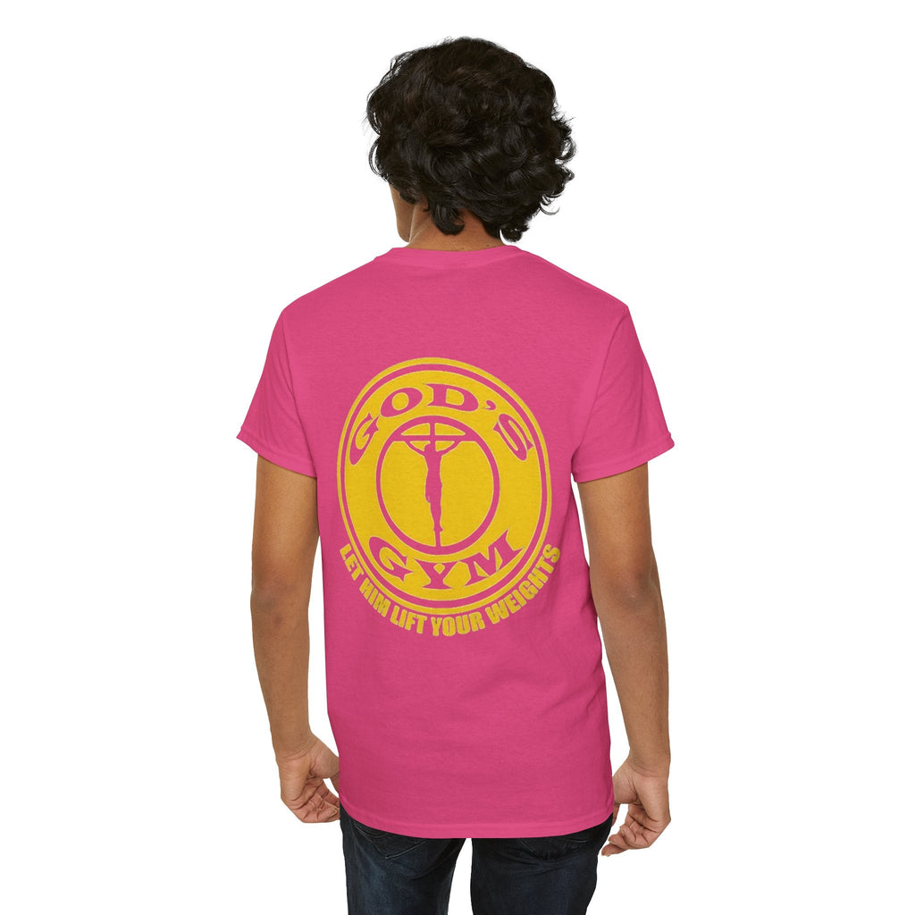 God's Gym T-Shirt — "Let Him Lift Your Weights" Christian Fitness Tee Printify