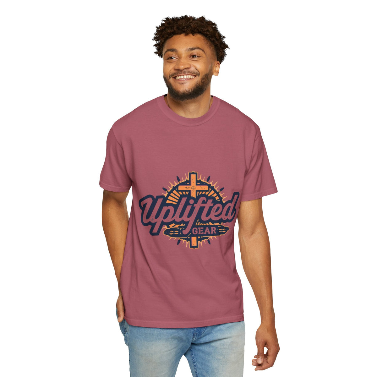 Uplifted Gear Christian T-Shirt – Bold Logo Faith Tee for Inspired Living Printify