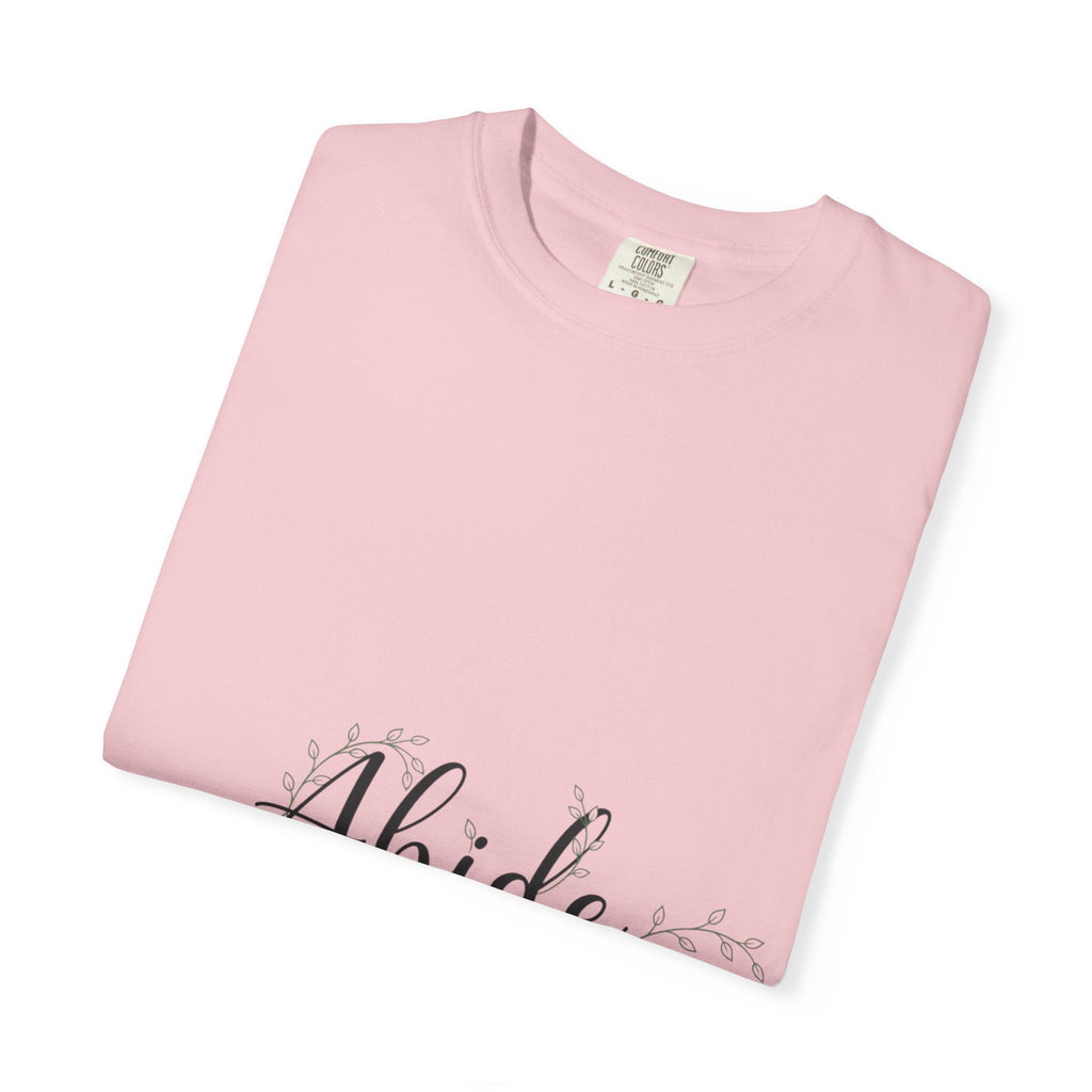 Abide in the Lord T-Shirt – Vine Design Christian Tee for Faithful Hearts Printify