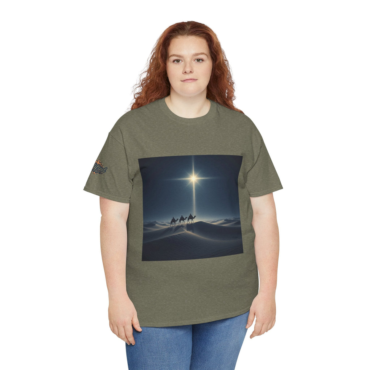 3 Wise Men T-shirt – Magi Camels Nativity Journey Christian Christmas T-shirt for Epiphany Faith & Holy Night Printify