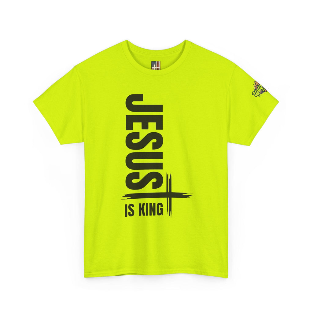 Jesus Is King T-shirt | Modern Typographic Cross Christian T-shirt Printify