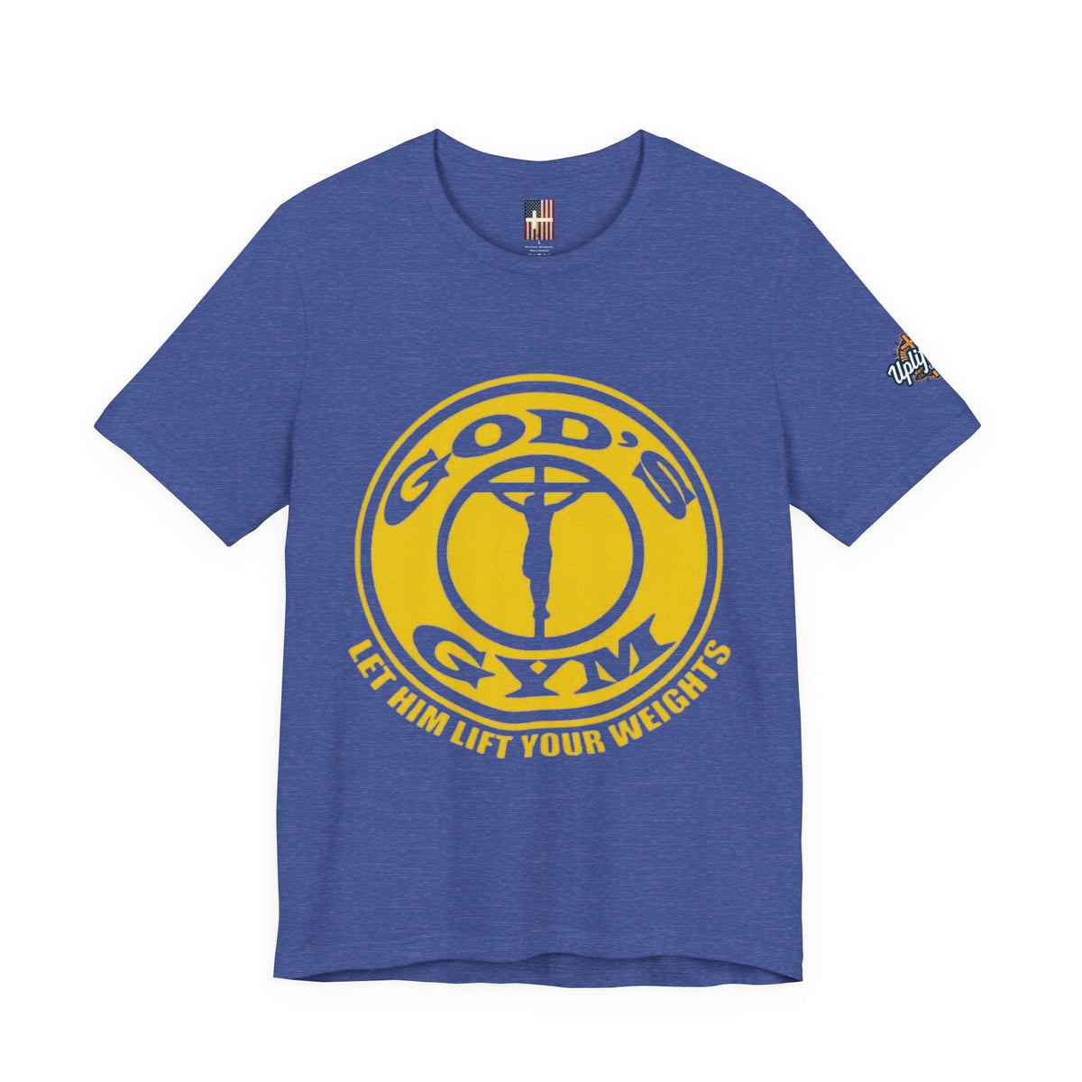 God's Gym T-Shirt — "Let Him Lift Your Weights" Christian Fitness Tee Printify