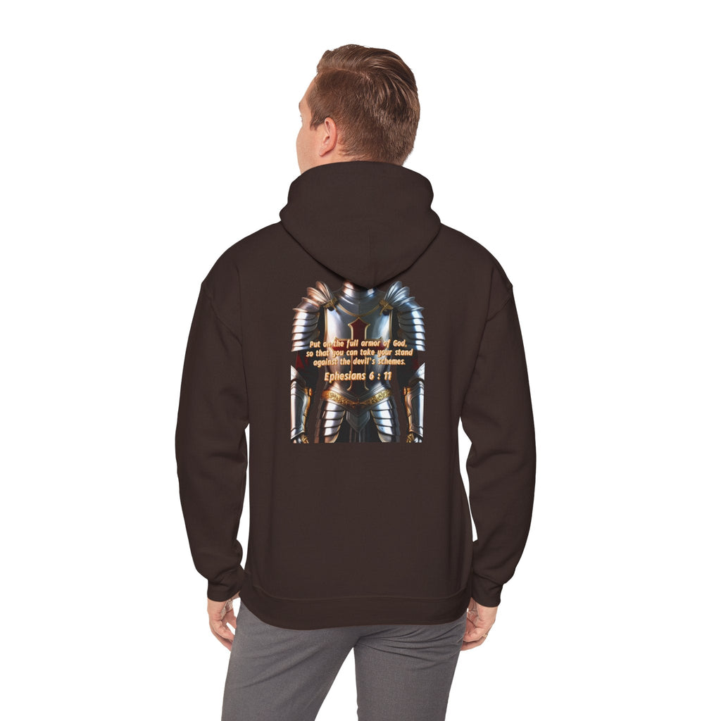 Religious Graphic Armor Of God Design - Unisex Heavy Blend™ Hooded Sweatshirt Printify