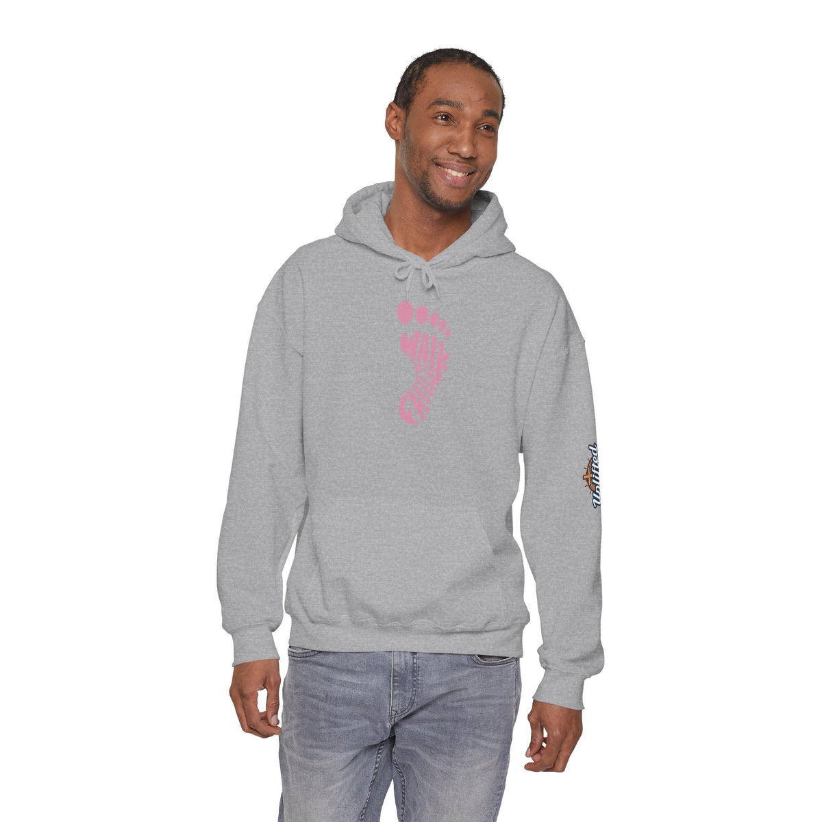 Walk By Faith Footprint Hoodie Printify