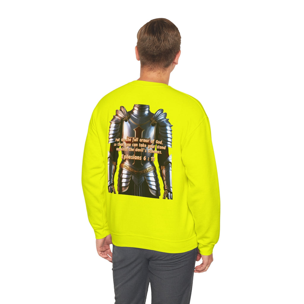 Religious Graphic Armor Of God Design - Unisex Heavy Blend™ Crewneck Sweatshirt Printify