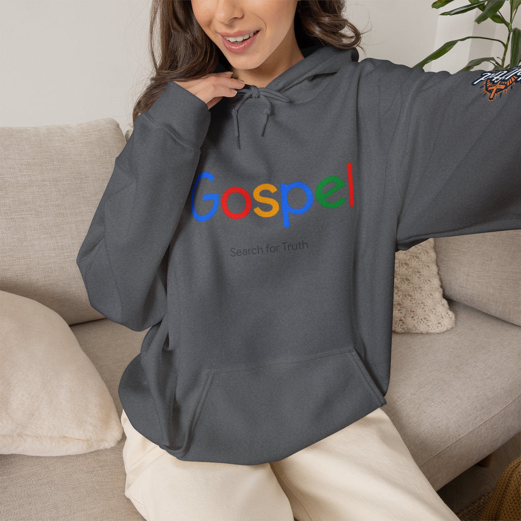 Gospel Hoodie — "Search for Truth" Christian Faith Pullover Printify