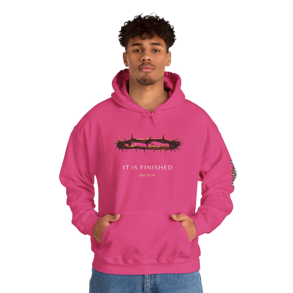 It Is Finished Crown of Thorns Hoodie — Christian John 19:30 Faith Hoodie Printify
