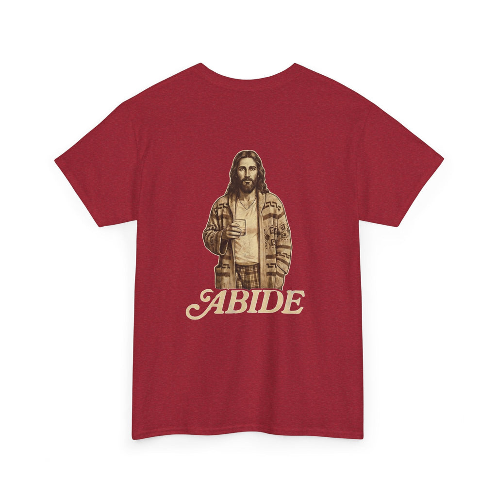 Abide Vintage Jesus Tee — "The Dude" Graphic Christian T-Shirt Printify
