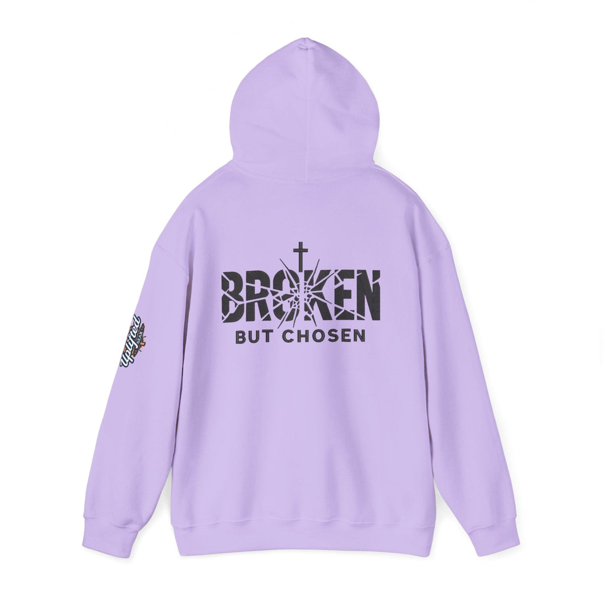 Broken But Chosen Hoodie — Christian Faith Graphic Sweatshirt Printify