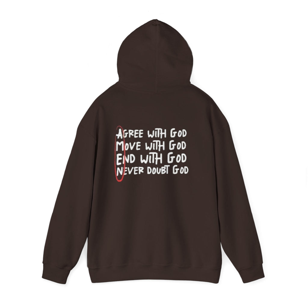 AMEN Acronym Hoodie – Agree with God Move with God End with God Never Doubt God Christian Sweatshirt for Unwavering Faith Printify