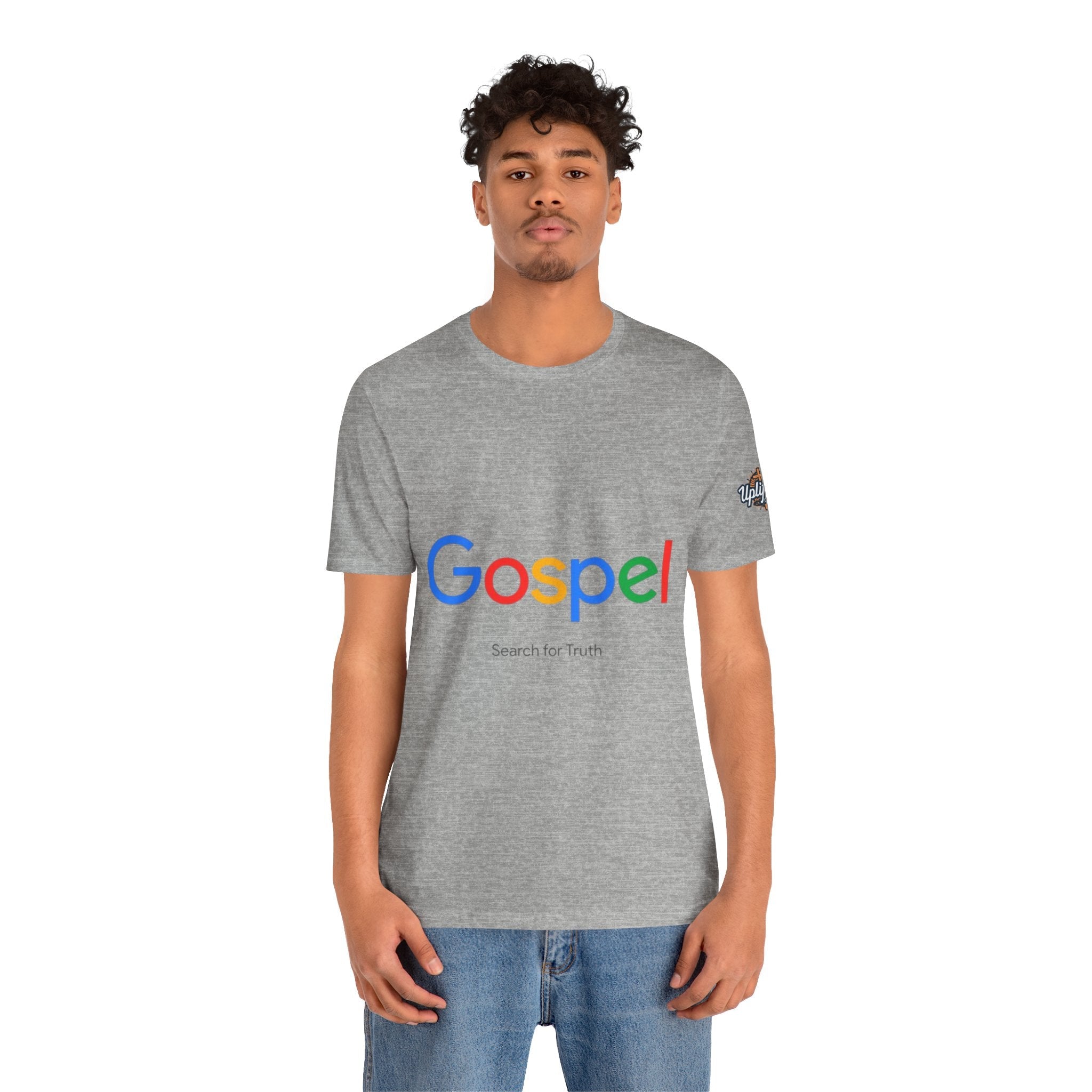 Gospel Graphic Tee — "Gospel" Colorful Logo Christian T-Shirt Printify