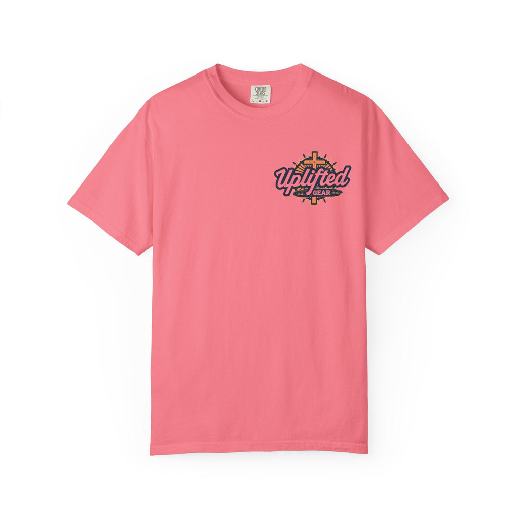 Jesus Saves T-shirt – Radiant Cross & Rays of Light Christian T-shirt for Eternal Hope & Faith Printify