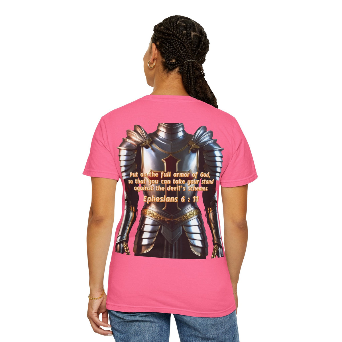 Religious Graphic Armor Of God Design - Unisex Garment-Dyed T-shirt Printify
