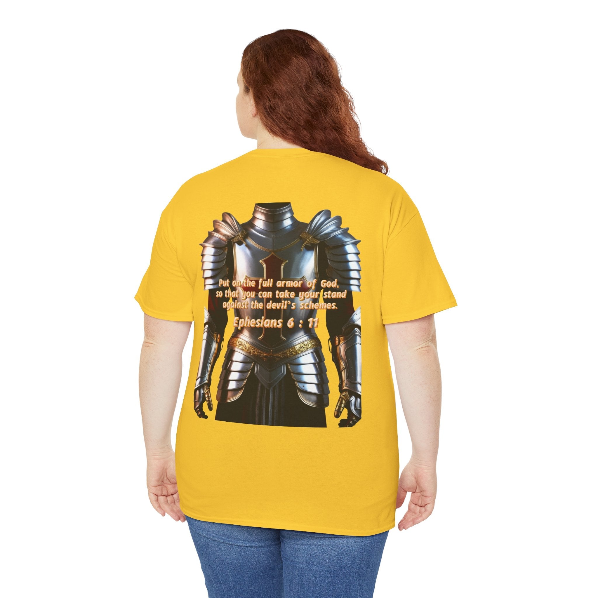 Religious Graphic Armor Of God Design - Unisex Heavy Cotton Tee Printify