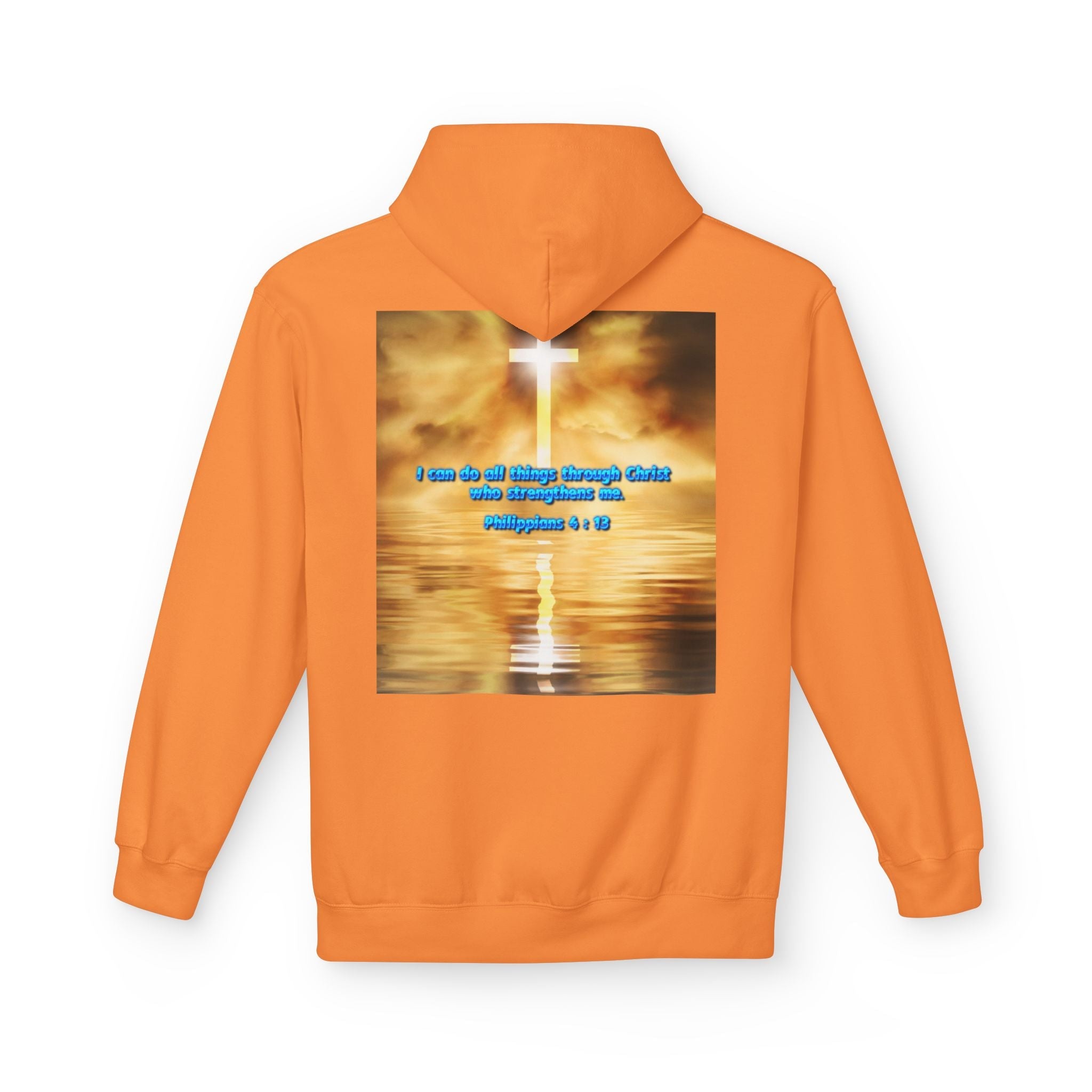 Hoodie - Philippians 4 : 13 Bible Verse Religious Design Printify